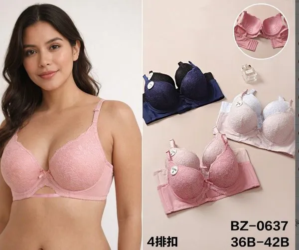 Sostén de Encaje con Broche de 4 Filas