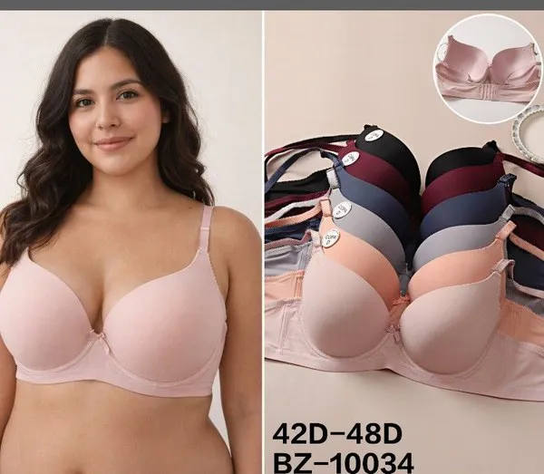 Sostén Push-up Liso Copa Grande para Dama