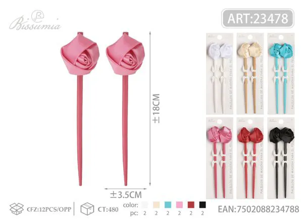 horquillas de madera con rosa 2pcs/paquete un paquete de un solo color