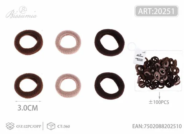 gomas elásticas de poliéster de 3 pulgadas 100PCS/paquete