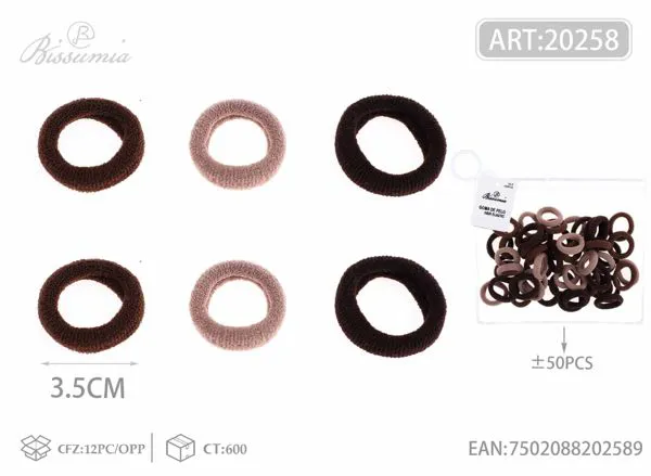gomas elásticas de poliéster de 3.5 pulgadas 50PCS/paquete