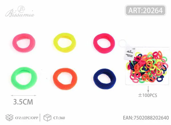 gomas elásticas de poliéster de 3.5 pulgadas 100PCS/paquete
