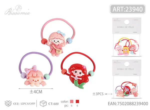 gomas elásticas finas para niñas 2#