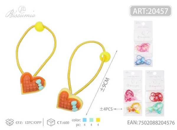 Gomas pequeñas lisas de corazón 4pc