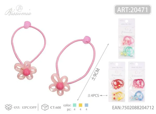 Gomas pequeñas lisas de flor de color gelatinoso 4pc