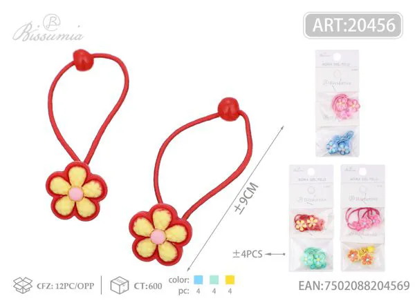 Gomas pequeñas lisas de flor 4pc