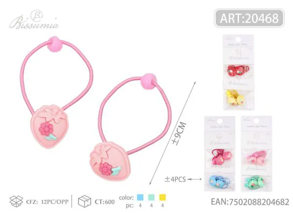 Gomas pequeñas lisas de fresa 4pc