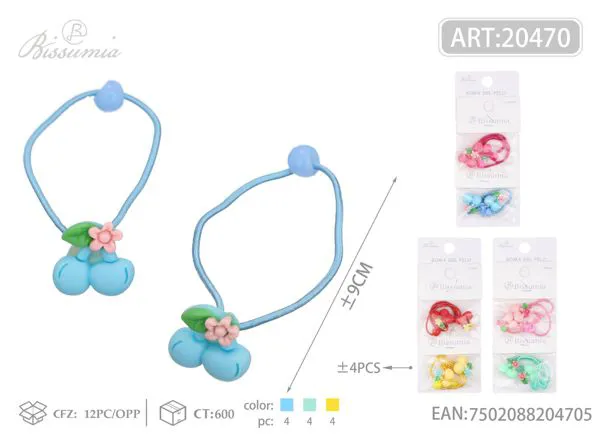 Gomas pequeñas lisas de cereza 4pc