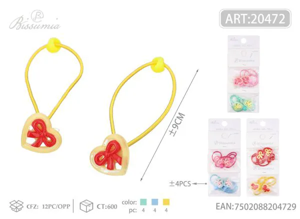 Gomas pequeñas lisas de corazón de color gelatinoso 4pc