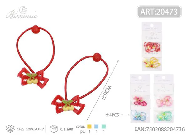 Gomas pequeñas lisas de lazo de color gelatinoso 4pc