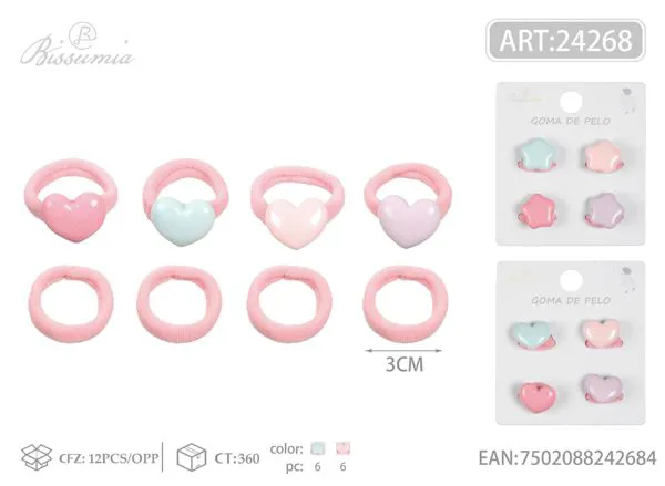 1pc accesorio + 1pc diadema lisa 8pcs/paquete