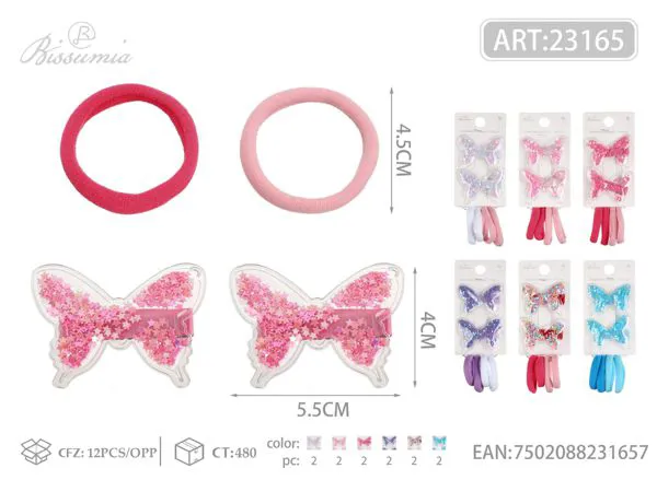 Conjunto de accesorios para el cabello con estrella y accesorios de aire 2pcs clips 4pcs diademas