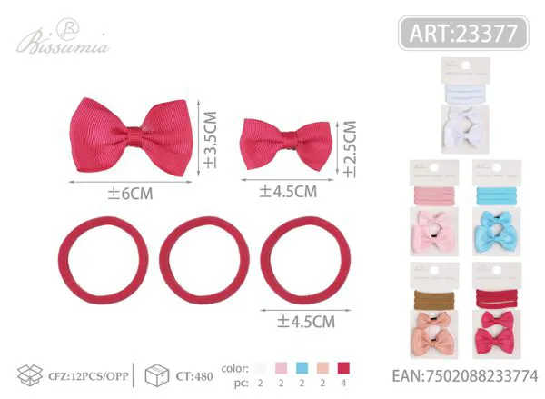 3pcs diademas + 2pcs clips (sin accesorios)
