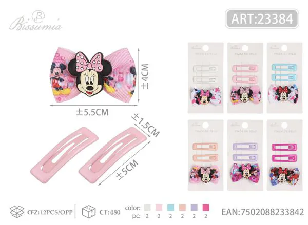 2pcs pinzas BB + 1pc pinza pato Mickey juego de horquillas