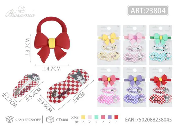 Juego de horquillas de dibujos animados 3pcs/card