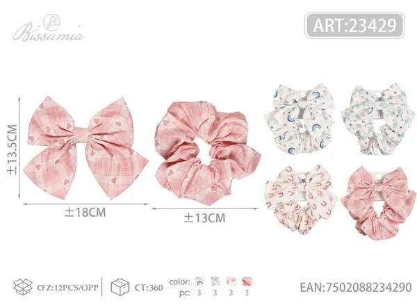 set de pinza de mariposa de 14cm de dos capas + círculo para el pelo 2pcs/paquete