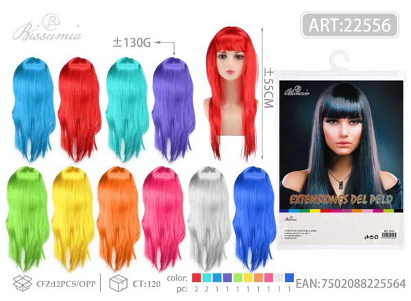 Pelo sintético liso 130g color