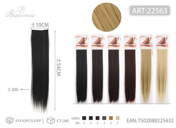 Extensiones de pelo 20g liso con dos clips