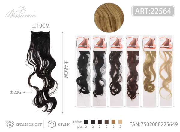 Extensiones de pelo 20g rizado con dos clips
