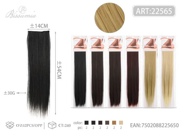 Extensiones de pelo 30g liso con tres clips