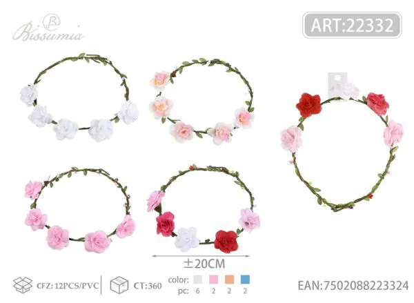 Guirnalda con 6 flores entrelazadas