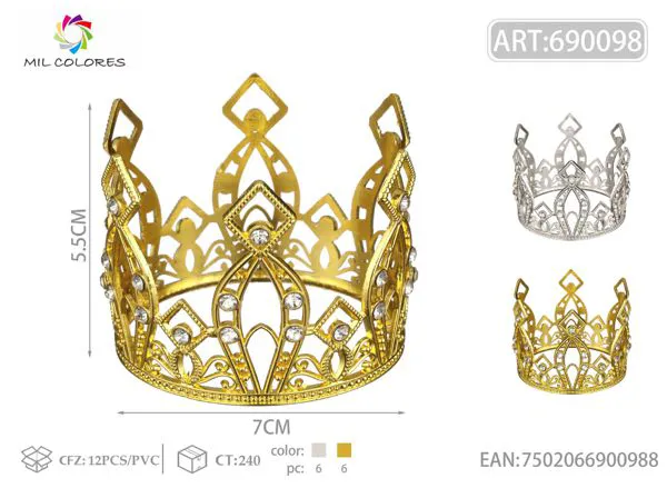 Corona de aleación con diamantes 7cm