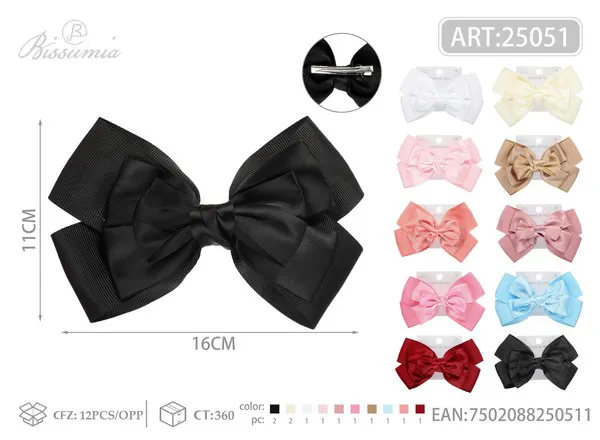 clip para el cabello con lazo de 16cm