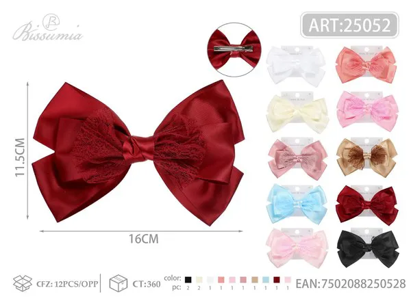 clip para el cabello con lazo de encaje de 16cm