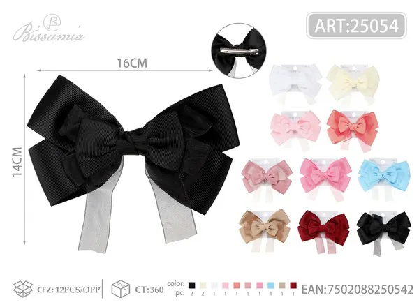 clip para el cabello con lazo y cintas de 16cm 1#