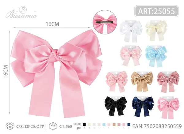 clip para el cabello con lazo y cintas de 16cm 2#