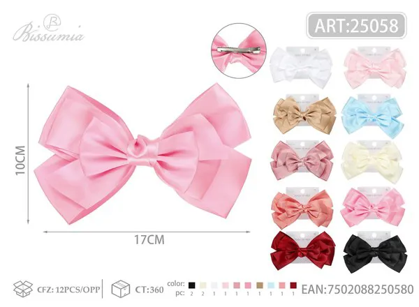 clip para el cabello con lazo de 17cm 1#