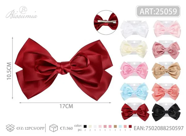 clip para el cabello con lazo de 17cm 2#