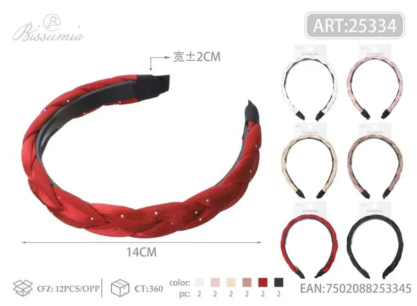 hebilla para el cabello de trenza con strass de 2cm