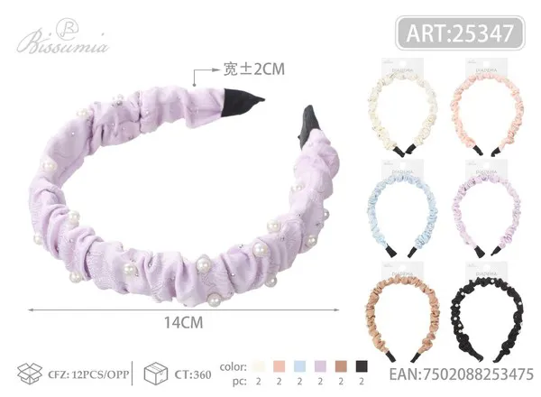 hebilla para el cabello con perlas y strass de 2cm