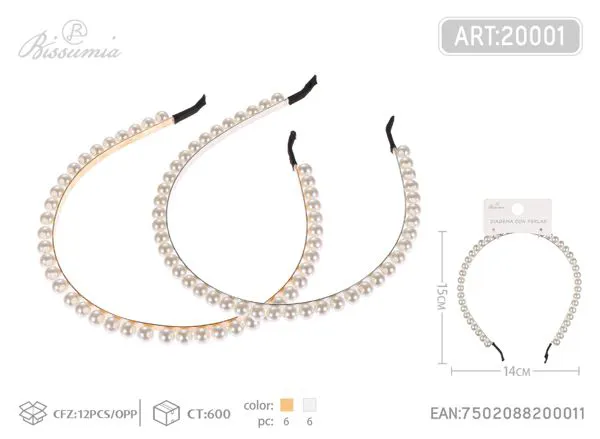Diadema con perlas