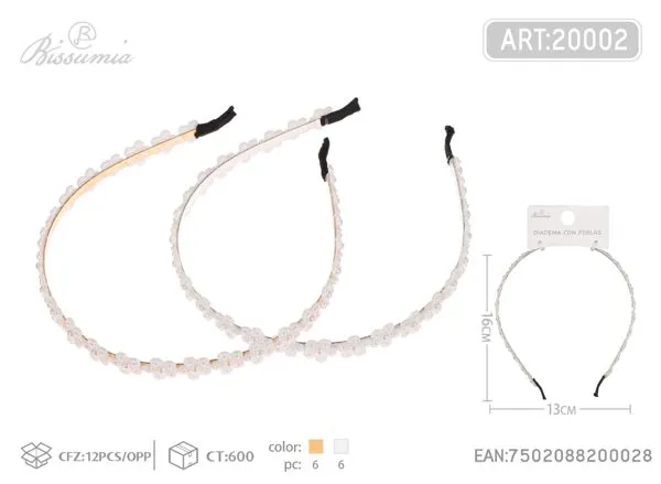 Diadema con perlas