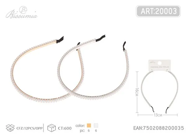 Diadema con perlas