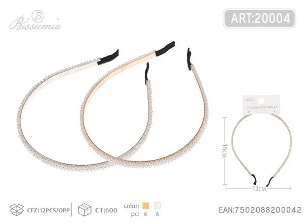 Diadema con perlas