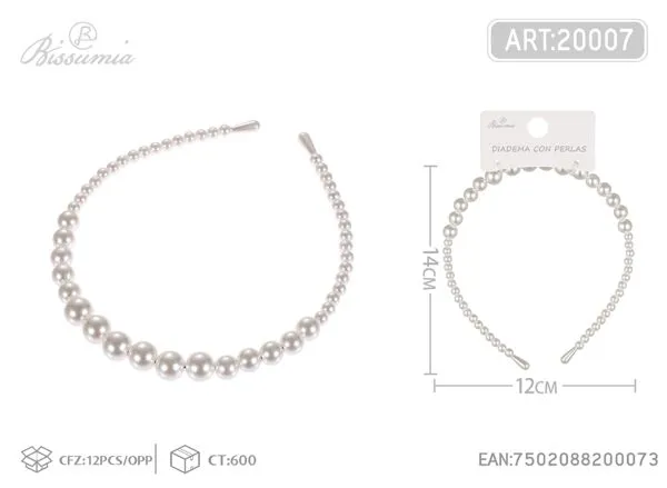 Diadema con perlas