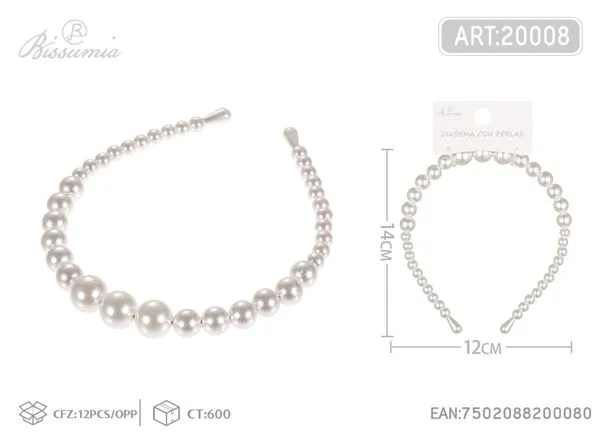 Diadema con perlas