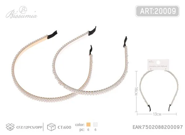Diadema con perlas