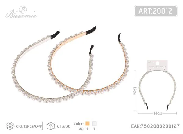 Diadema con perlas