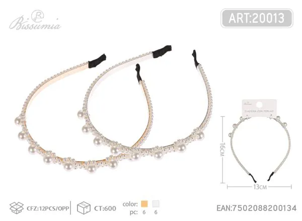 Diadema con perlas