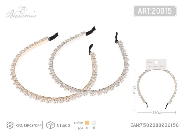 Diadema con perlas