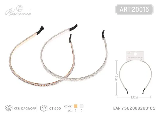 Diadema con perlas