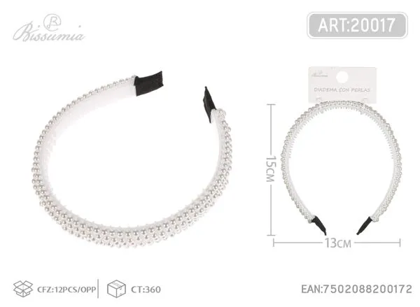 Diadema con perlas