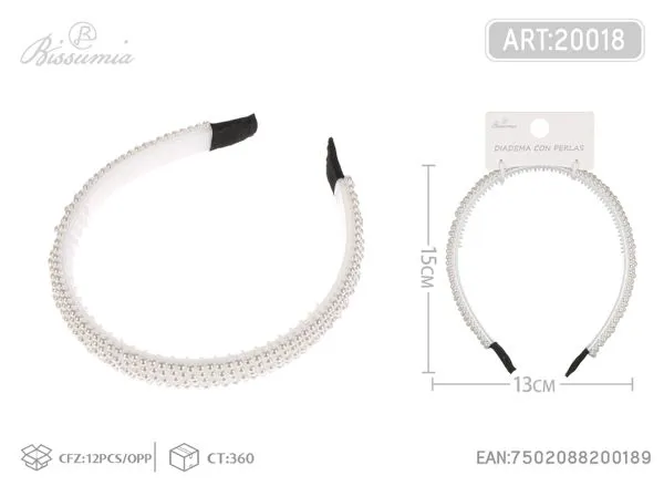 Diadema con perlas
