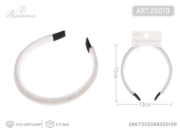 Diadema con perlas
