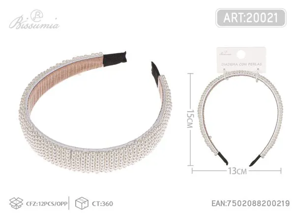Diadema con perlas