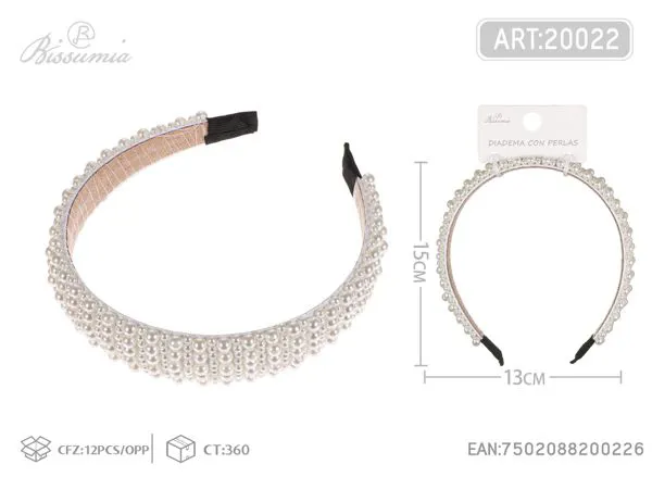 Diadema con perlas